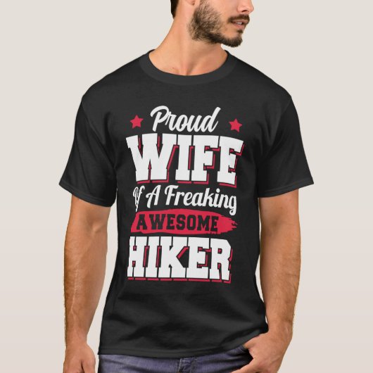 T-shirt Hiking Mountain Hike Hiker Wife (Devant)
