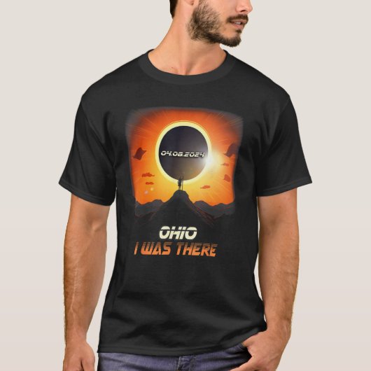 T-shirt Hiking Outdoors Total Solar Eclipse 2024 Ohio (Devant)
