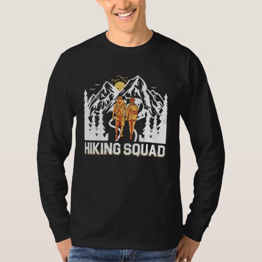 T-shirt Hiking Squad Camping Hiking Team Outdoor Activity  (Devant)