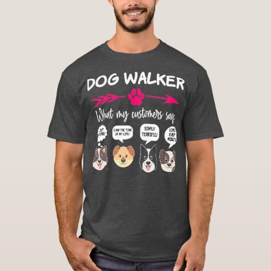 T-shirt Hilaried Chien Walker Cadeaux Pups Drôle Chien Ani (Devant)