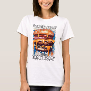 T-shirt Hilarious BURGER Citation Vintage Retro Illustrati