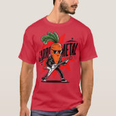 T-shirt Hilarious Carrot Metal Rock On withhis Metalhe fri (Devant)
