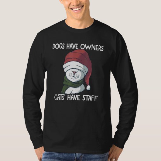 T-shirt Hilarious Joke Humour Chiens de chat ont des propr (Devant)