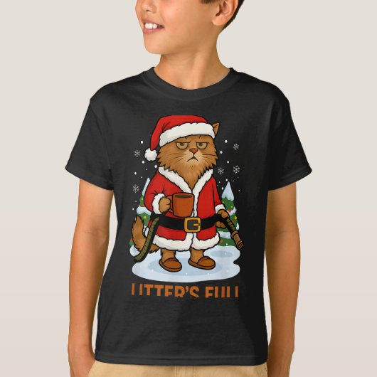 T-shirt Hilarious Litter’s Full Funny Coffee Cat Lovers Ch (Devant)