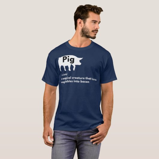 T-shirt Hilarious Pig Definition  Funny Bacon Lover (Devant entier)