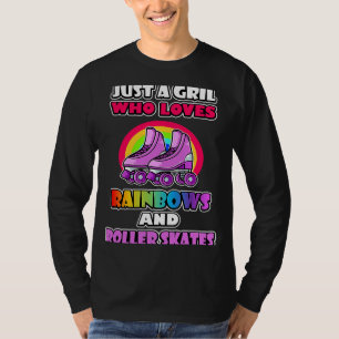 T-shirt Hilarious Roller skate arc-en-ciel Mème pour un ro
