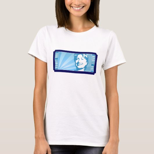 T-shirt hillary clinton 08. le ticket. (Devant)