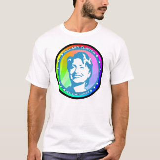 T-shirt hillary clinton. arc-en-ciel.