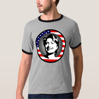 T-shirt hillary clinton : drapeau américain :