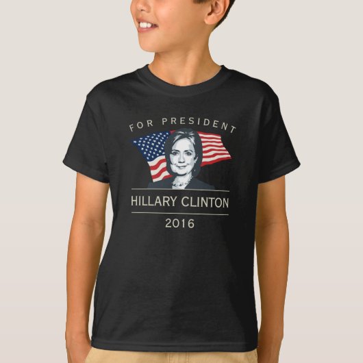 T-shirt Hillary Clinton pour la présidence 2016 (Devant)