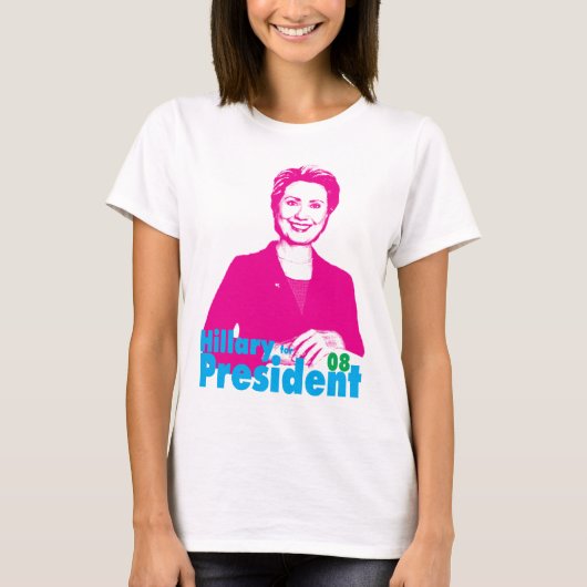 T-shirt Hillary Clinton pour le président (Devant)