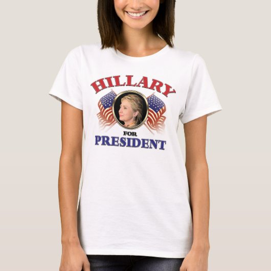 T-shirt Hillary Clinton Présidente 2016 (Devant)