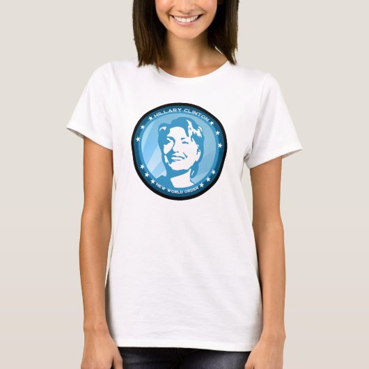 T-shirt hillary clinton (rayons bleus) (Devant)