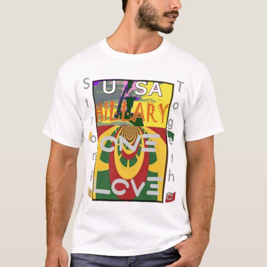 T-shirt Hillary Etats-Unis plus forte votent ensemble un (Devant)