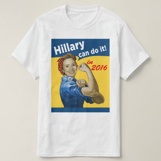 T-shirt Hillary peut le faire 2016 (Design devant)