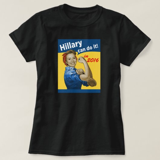 T-shirt Hillary peut le faire 2016 (Design devant)