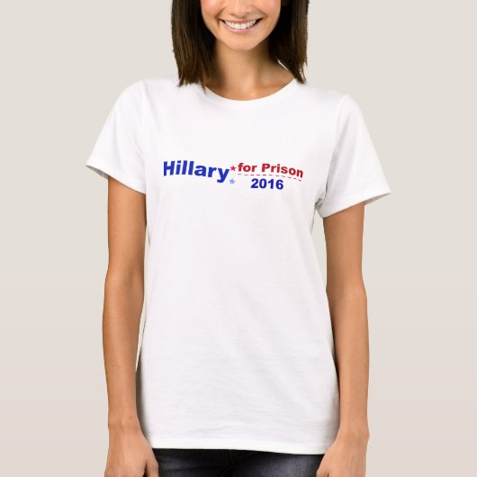 T-shirt Hillary pour la prison 2016 (Devant)