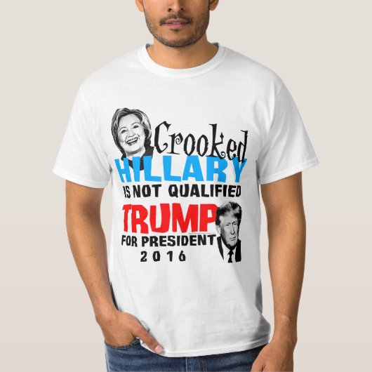 T-shirt Hillary tordue Donald Trump pour le Président (Devant)