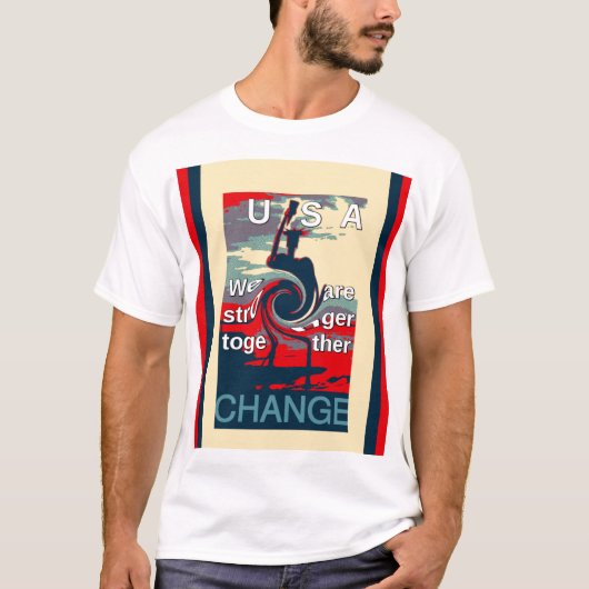 T-shirt Hillary USA nous sommes plus forts ensemble (Devant)