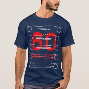 T-shirt Hillman Imp classique évolution britannique blanc
