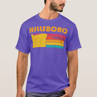 T-shirt Hillsboro Oregon Souvenir Vintage désorganisé