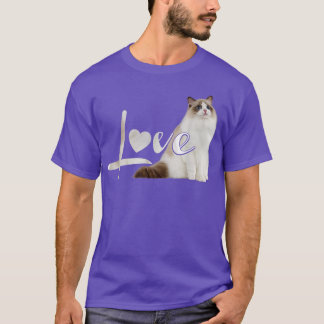 T-shirt Himalaya Birman Ragdoll Chaussure de neige LOVE Ki