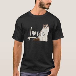 T-shirt Himalaya Birman Ragdoll Chaussure de neige Love Ki