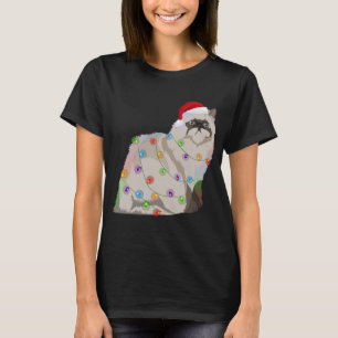 T-shirt Himalayan Chat Noël Lumières Noël Amoureux des cha