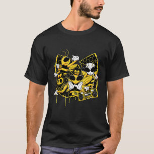 T-shirt Hip hop Bee Team Drôle Musique Insect Retro Vibes