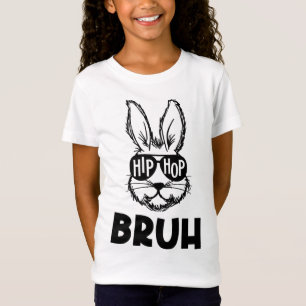 T-Shirt Hip hop Bruh mème Lapin de Pâques visage Sungles H