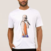 T-shirt Hip hop cool Bald Guy Singer avec microphone (Devant)