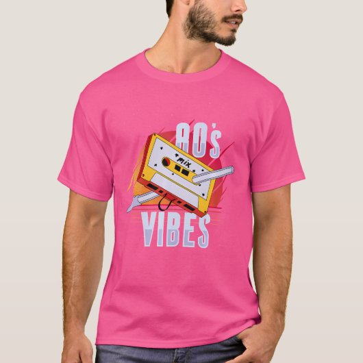 T-shirt Hip hop De Bande De Cassette 80S (Devant)
