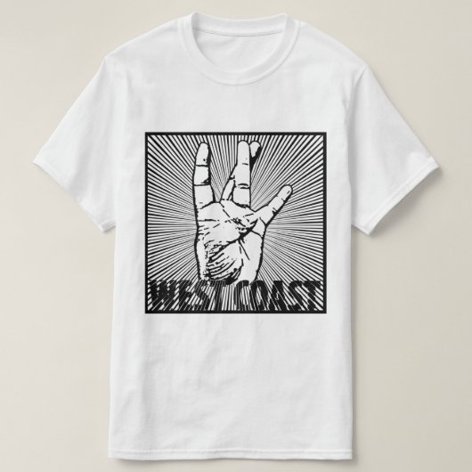 T-shirt Hip-Hop de la côte ouest (Design devant)
