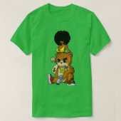 T-shirt Hip hop eddy Bear Gangster Rap Hustle Hard Get Mon (Design devant)