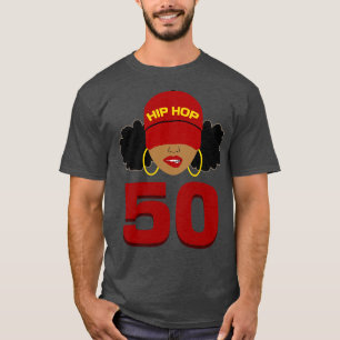 T-shirt Hip hop est 50 50e anniversaire Afro Puffs femmes