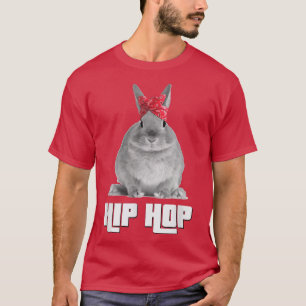 T-shirt Hip hop Gangsta Bunny Rabbit Pâques T avec Red Ba