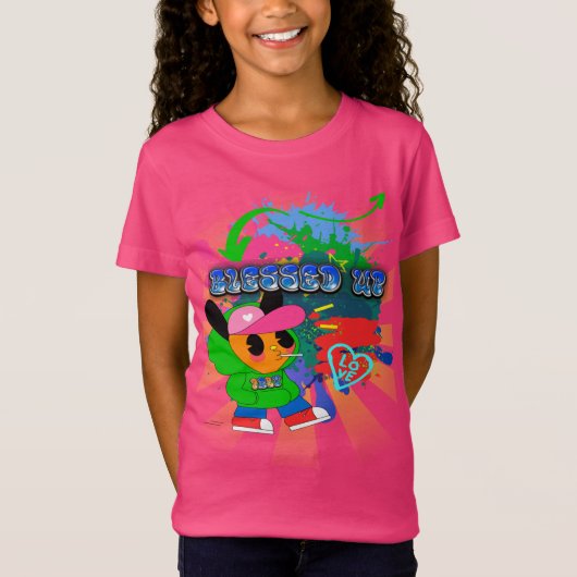 T-Shirt Hip hop Inspiré Béni à l'art chrétien (Devant)