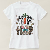 T-shirt Hip hop Leopard Bunny Pâques (Design devant)