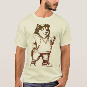 T-shirt Hip-Hop Malamute Dog Streetwear Design