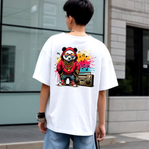 T-shirt Hip hop Panda Groove : Hip hop