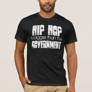 T-shirt HIP HOP plus grand que le noir de gouvernement
