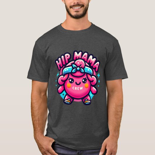 T-shirt Hip Mama Crew pour mère garçon (Devant)
