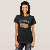 T-shirt Hip Potato-mus Funny Hippo Pun Dark BG (Devant entier)