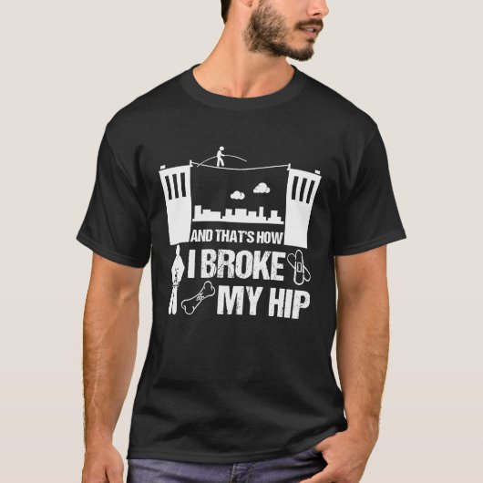 T-shirt Hip Surgery Recovery Replacement Broken Hip  Men W (Devant)