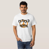 T-shirt Hippie à la retraite, symbole de paix, (Devant entier)