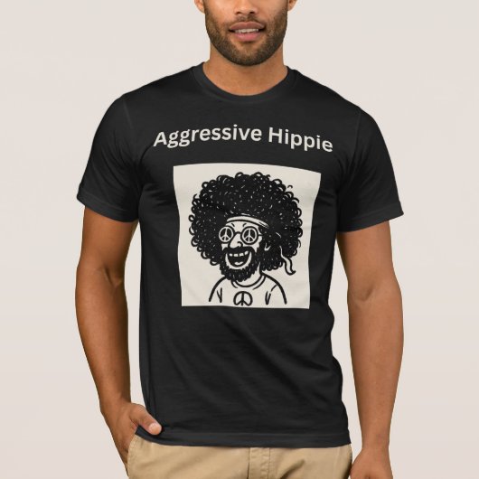 T-shirt Hippie agressive (Devant)