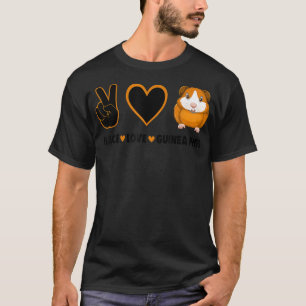 T-shirt Hippie Cavy Lover Guinée Cochon Propriétaire Paix,