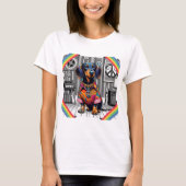 T-shirt Hippie Dachshund (Devant)