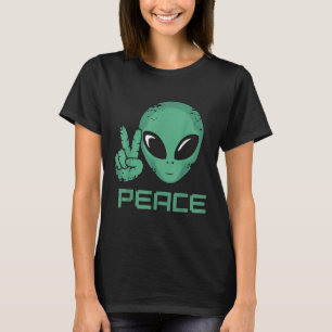 T-shirt Hippie de la paix Alien Ufo