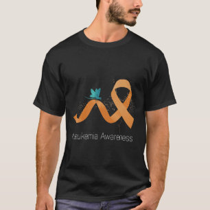 T-shirt Hippie Dragonfly Orange Ribbon Leukemia Sensibilis